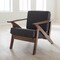 Baxton Studio Cayla Grey and "Walnut" Wood Living Room 1-Seater Lounge Chair 126-6885 - alternate 2